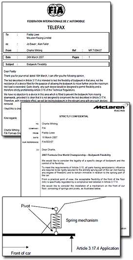 Movable floor query from McLaren to FIA
