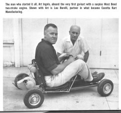 Art Ingels&rsquo; kart, with Lou Borelli