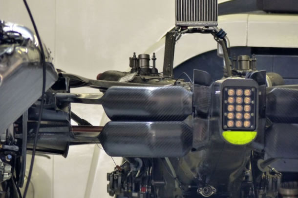 McLaren mushroom suspension, Silverstone 2014