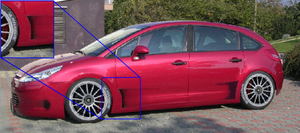 Citroen C4 side duct